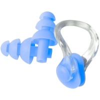 Набор для плавания в боксе, беруши и зажим для носа (голубой) E36867-0